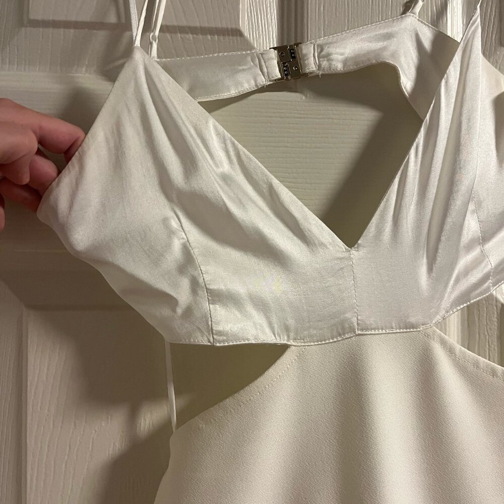 Abercrombie and fitch midi white cut out dress